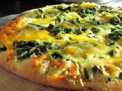 Healthy Heart with Spinach Pizza